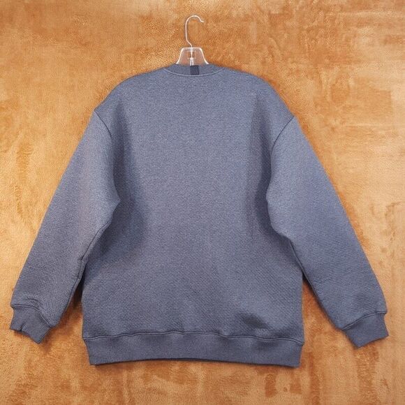 LUNYA Mens Sweatshirt Medium Gray Pullover Crew RESTORE DOUBLE FACED LAHGO - Picture 7 of 10